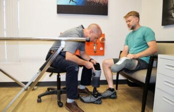 fitting prosthetic leg