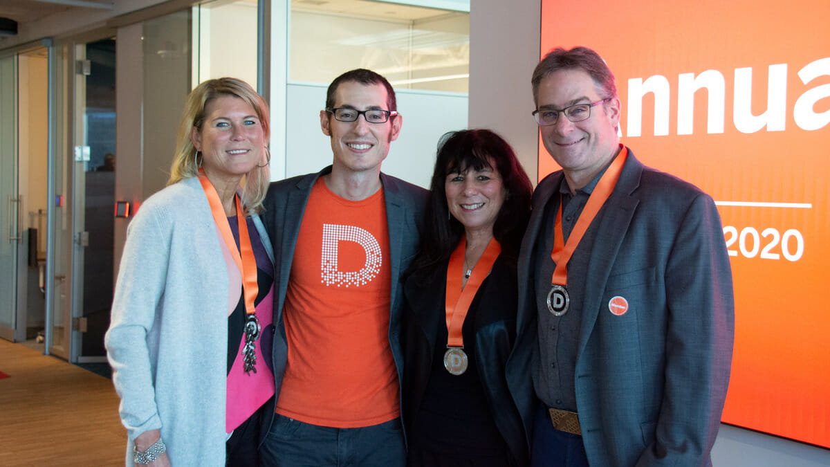 ANM_2020_medalists L to R: Meghan Allen, Sam Aquillano, Felice and David Silverman.