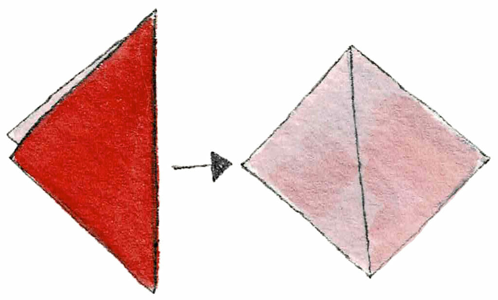 Origami Fold 1 illustration