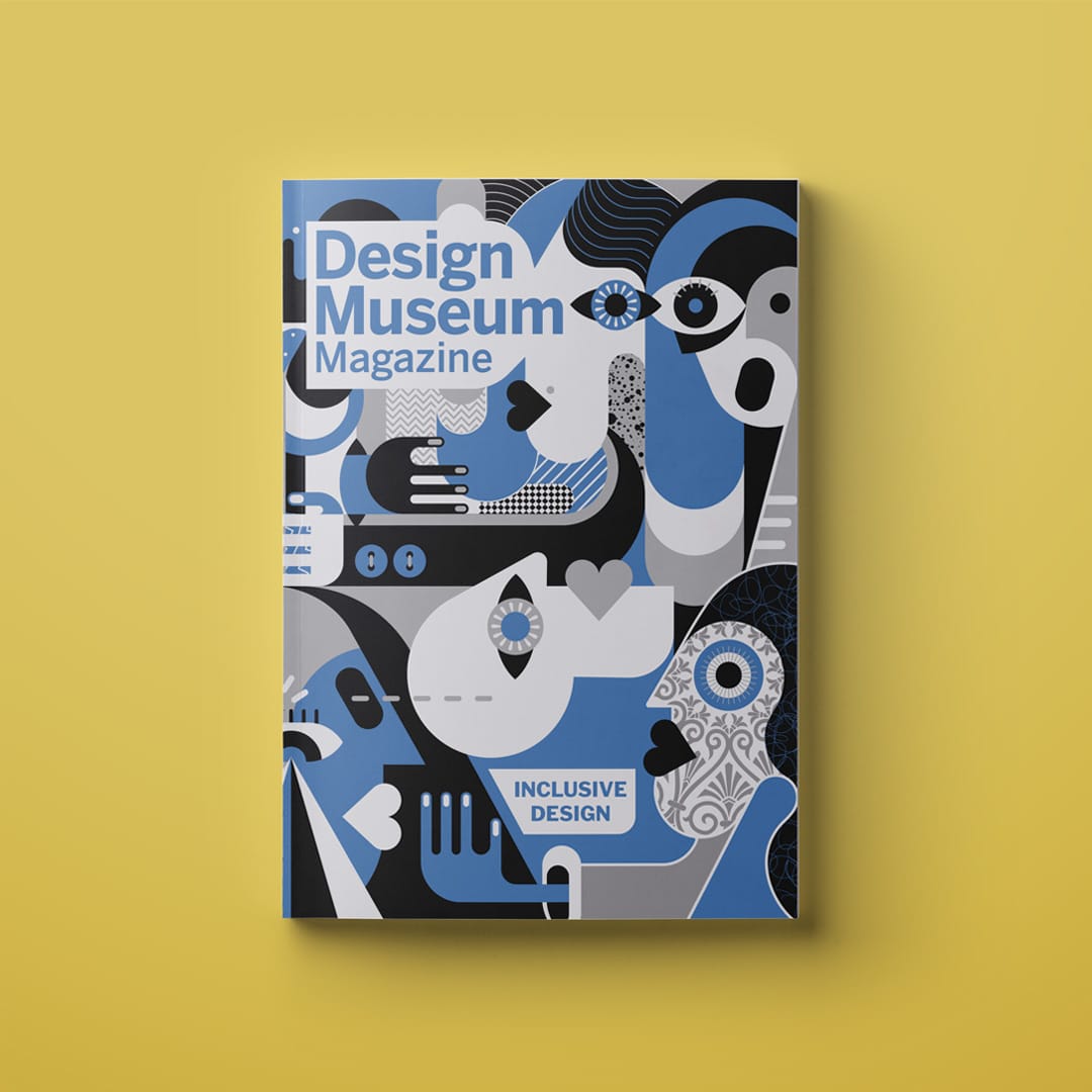 Cover of The Inclusive Design Issue of Design Museum Magazine with a yellow background.