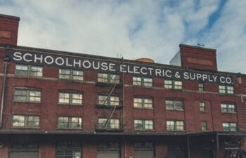 Historic Factory with the name "School Electric & Supply Co"