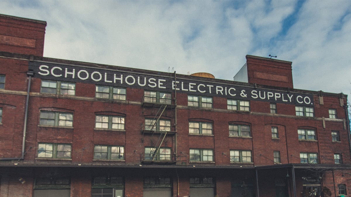 Historic Factory with the name "School Electric & Supply Co"